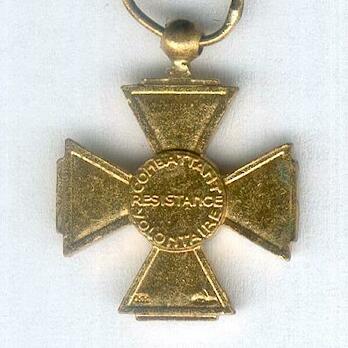 Miniature Gold Cross Reverse