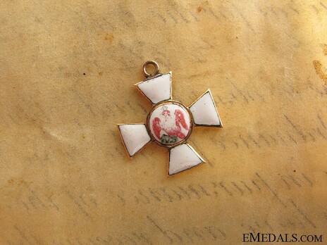 Order of the Red Eagle, Type IV, Civil Division, I Class Cross Miniature Reverse