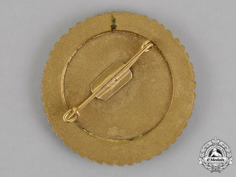 Tyrolean Marksmanship Gau Achievement, Type VI, Champion Badge (for rifle) Reverse