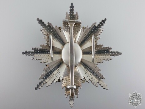 Order of Saint Sava, Type II, I Class Breast Star Reverse