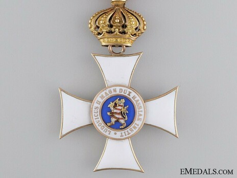 Order of Philip the Magnanimous, Type II, I Class Knight's Cross (with crown, in gold) Reverse