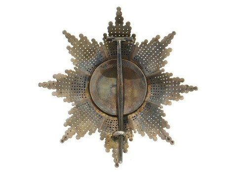  The Order of the Star of Romania, Type I, Civil Division, Grand Officer's Breast Star Reverse