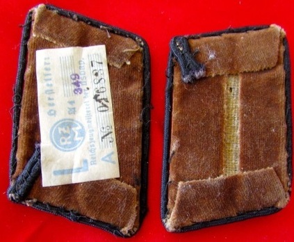 NSDAP Kreisleiter Type III Kreis Level Collar Tabs Reverse