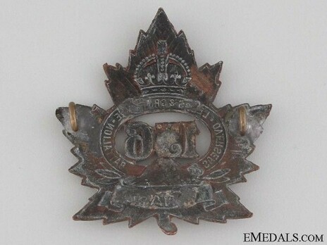156th Infantry Battalion Other Ranks Cap Badge (Void) Reverse