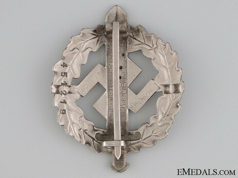 SA Sports Badge, Type II, in Silver Reverse