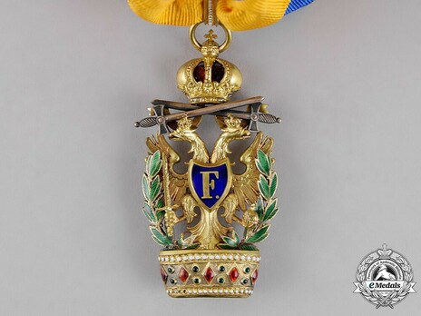 Order of the Iron Crown, Type III, Military Division, II Class  (with silver swords) Obverse