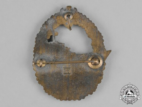 Destroyer War Badge, by J. Feix Reverse