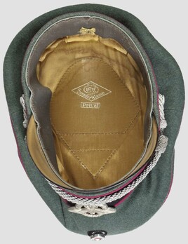 German Fire Protection Police Officer's Visor Cap Interior