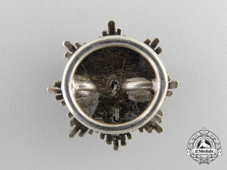Miniature 3rd Class Breast Star (white distinction) Reverse