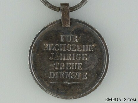 Wilhelm Long Service Medal, Type II, in Silver Reverse