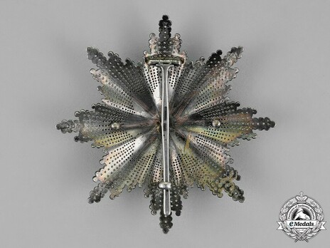 Senator of the Grand Cross Breast Star (with faceted rays) Reverse