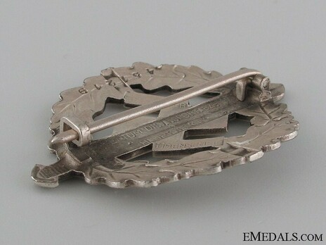 SA Sports Badge, Type II, in Silver Reverse