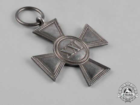Long Service Cross, Type II, I Class for 21 Years Reverse
