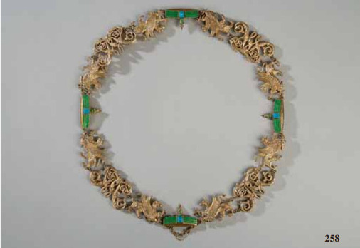 Order of the Wendish Crown, Gold Collar (in silver gilt) Obverse
