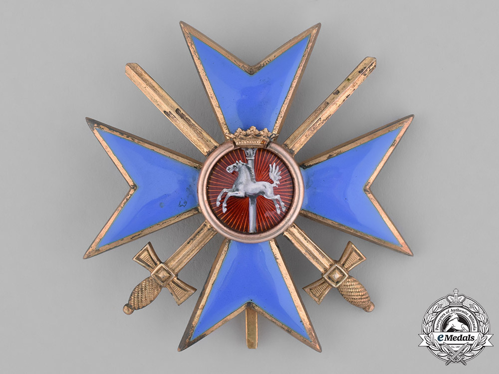 Emd 6635+officer+cross+w+sword+silver+gilt