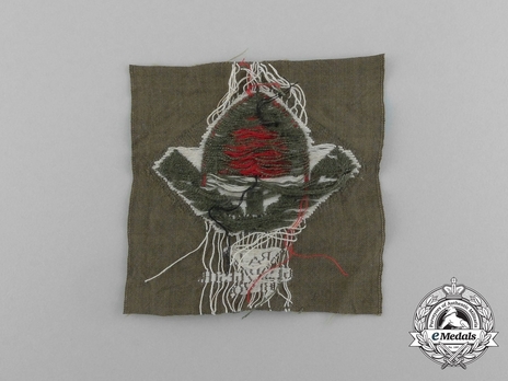 RAD NCO/EM's Cloth Cap Insignia (BeVo version) Reverse