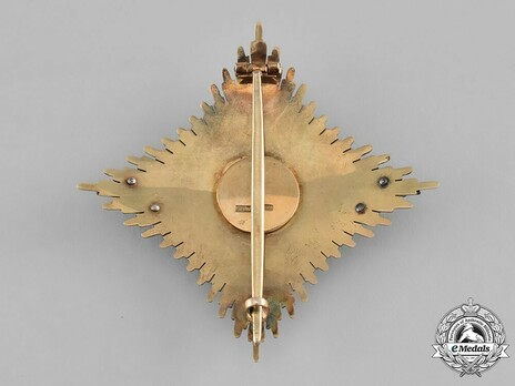 Order of Carol I, Grand Officer's Breast Star Reverse
