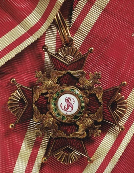 Order of Saint Stanislaus, Type I, Civil Division, II Class Cross (in gold) Obverse