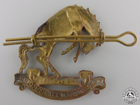 14th Canadian Hussars Other Ranks Cap Badge Reverse