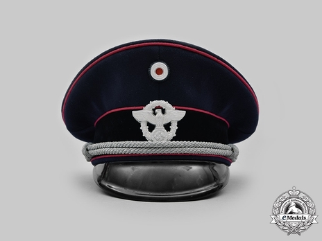 Firefighters Officer Blue Visor Cap Front