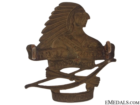 2nd/10th Dragoons Other Ranks Cap Badge Reverse