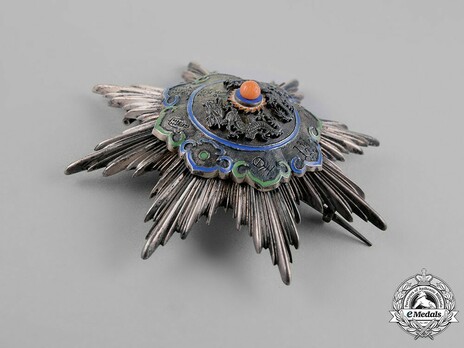 Order of the Double Dragon, Type I, II Class, II Grade Breast Star Obverse
