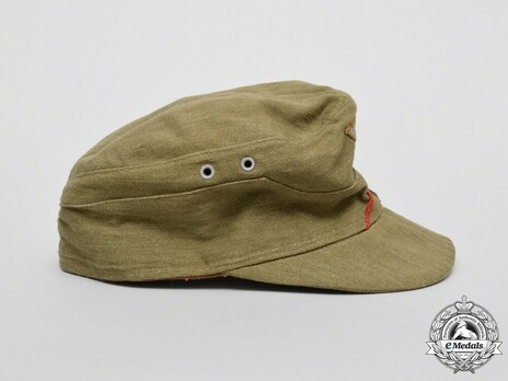Afrikakorps Heer Artillery & Ordnance NCO/EM's Visored Field Cap with Soutache Right Side