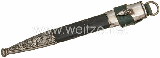 Deutsche Jägerschaft Luxury Hunting Knife by Alcoso Obverse Scabbard