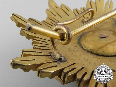 3rd Class Breast Star (white distinction) (with coat of arms of Castile and Leon, and Imperial Crown) Reverse