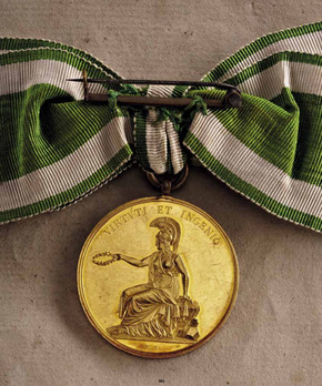 Medal for Art and Science "VIRTUTI ET INGENIO", Type IX, in Gold, Small Reverse