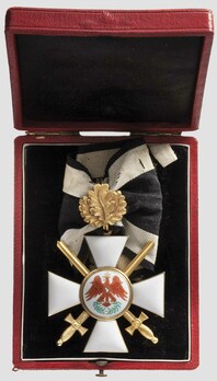 Order of the Red Eagle, Type V, Military Division, II Class Cross (with oak leaves, in gold) Obverse