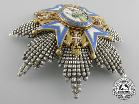 Order of Saint Sava, Type III, I Class Breast Star Obverse