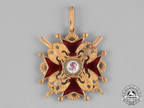 Type II, Military Division, III Class Badge (with swords, in gold)
