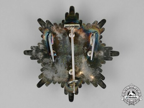 Order of the Auspicious Clouds, I Class Grand Cordon Breast Star Reverse