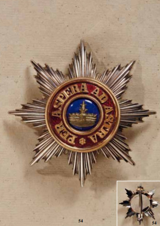 Order+of+the+wendish+crown%2c+civil%2c+grand+cross+breast+star%2c+bronze+crown%2c+obv+and+rev