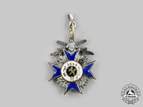 Order of Military Merit, Military Division, III Class Cross Miniature (suspension loop version) Reverse
