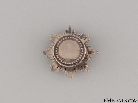 Miniature 2nd Class Cross Breast Star (white distinction) Reverse