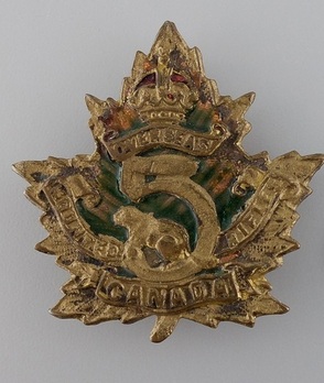 5th Mounted Rifle Battalion Other Ranks Cap Badge Obverse