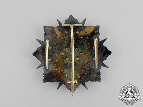 Military Order of Saint Stephen, Type II, Commander Breast Star (8-pointed plaque) Reverse