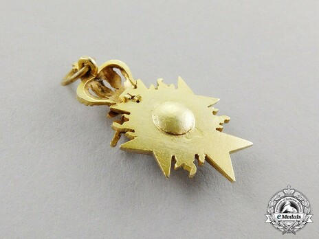Order of Military Merit, Military Division, Officer Cross Miniature Reverse
