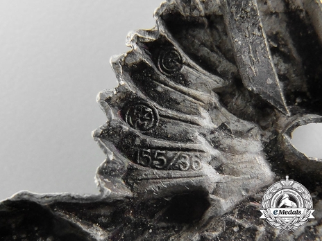 Allgemeine SS Metal Cap Eagle Type II, by Assmann (aluminum) Detail