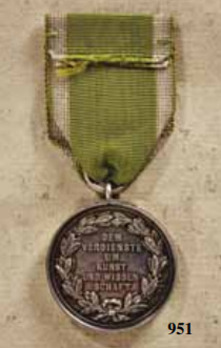 Medal for Art and Science, Type I, in Silver (in silver) Reverse