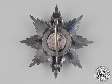 Order of the Red Eagle, Civil Division, I Class Breast Star (with smooth rays) Reverse