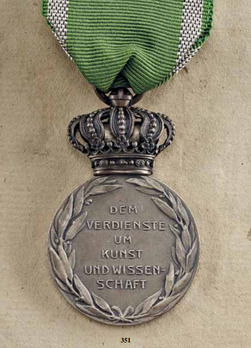 Medal for Art and Science, Type III, in Silver with Crown Reverse