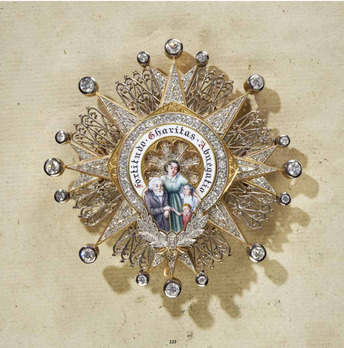 Charity Order, Grand Cross Breast Star with Brilliants, Andreas Thies, Obv 