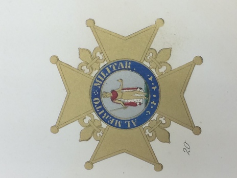 Royal and Military Order of Saint Ferdinand, Grand Cross Breast Star (with Fleur-de-Lis)