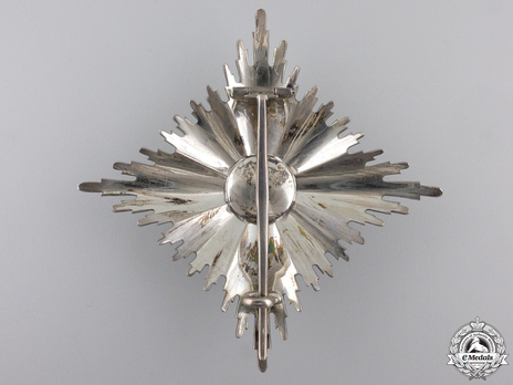 Order of Civil Merit, Type II, II Class Grand Officer Breast Star (1933-1944) Reverse
