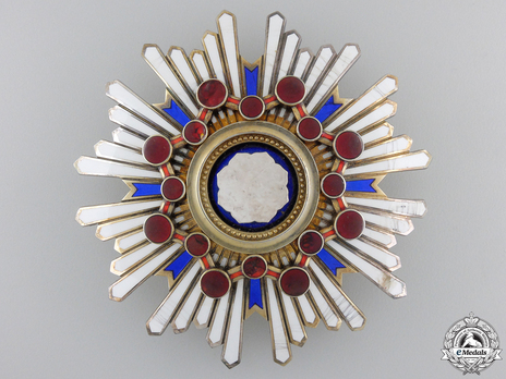 Order of the Sacred Treasure, II Class Breast Star Obverse