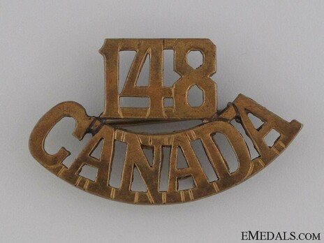148th Infantry Battalion Other Ranks Shoulder Title (Curved Up) Obverse