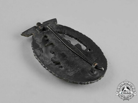 High Seas Fleet Badge, by C. Schwerin (in zinc) Reverse